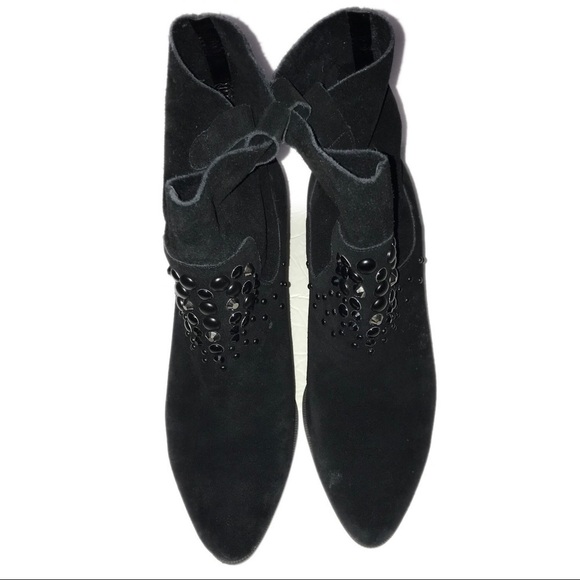 Anne Klein Guinn Embellish Stud Suede Bootie 7.5 - Picture 8 of 10